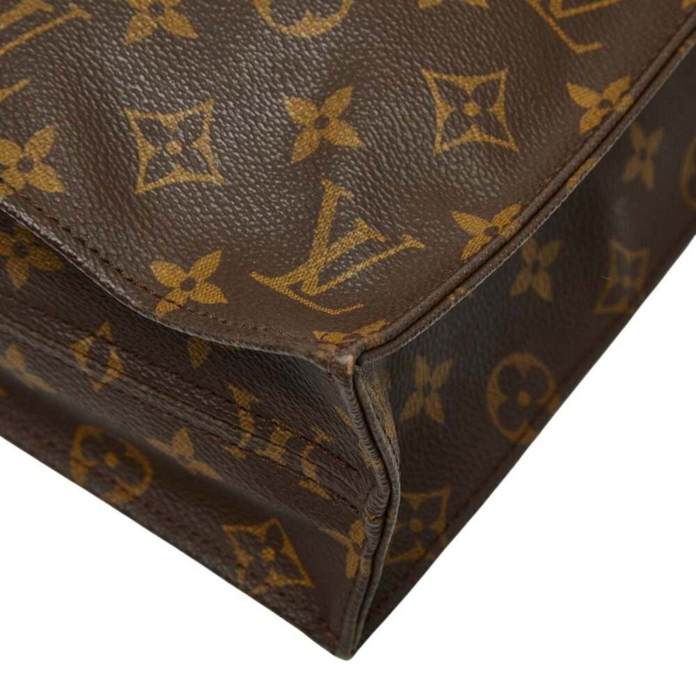 LOUIS VUITTON Authentic Brown Monogram Leather Tote Bag - Picture 6 of 14